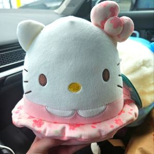 NWT Squishmallow Sanrio Hello Kitty Sakura 8 Inch Floral Dress & Bow Plush